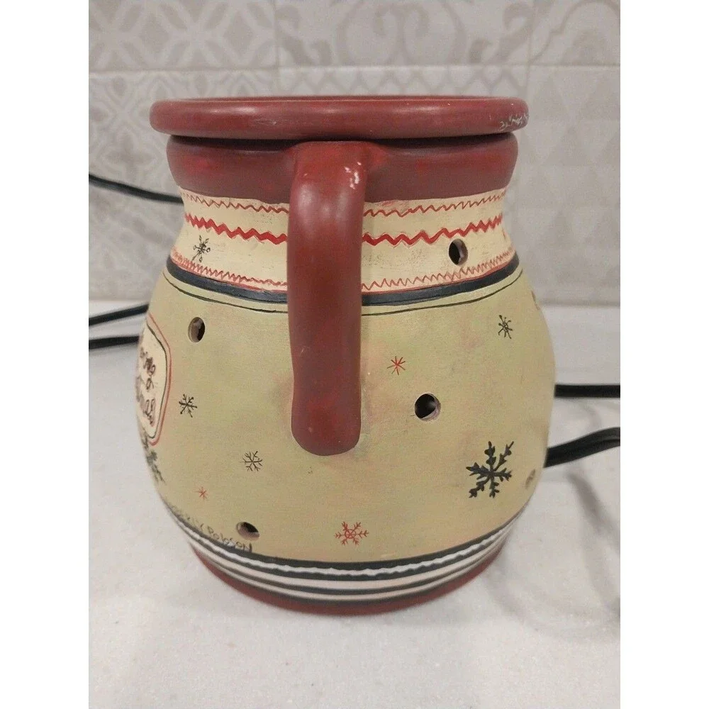LANG Vintage Christmas Santa Electric Wax Melt Warmer Bean Pot Kimberly Poloson